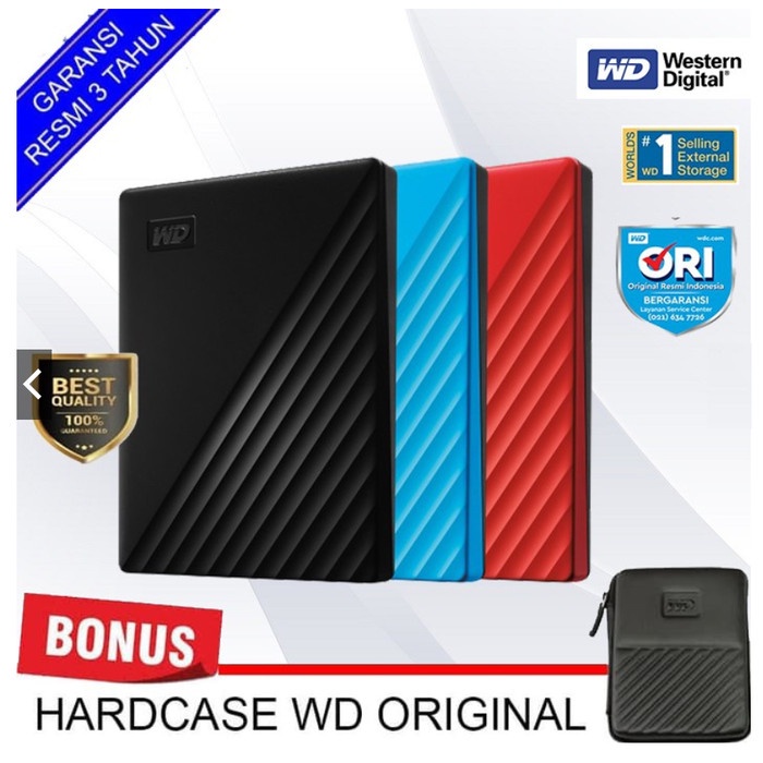 WD My Passport 2TB Eksternal Hardisk-Garansi Resmi