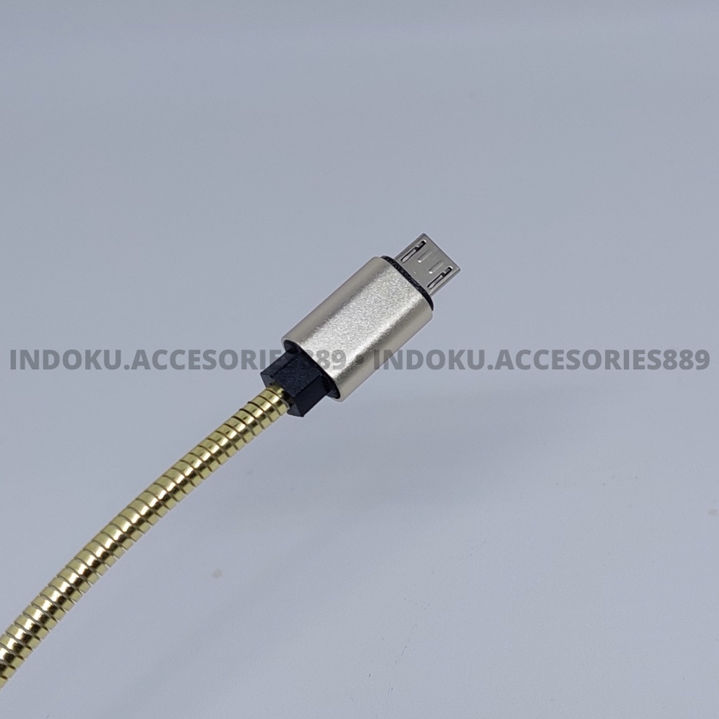 Kabel Data PINZY KINGKONG V6 MICRO Metal Spring Data Line 1000MM 3A Output ORIGINAL