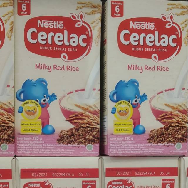 Nestle cerelac milky red rice 120gr usia mulai 6 bulan