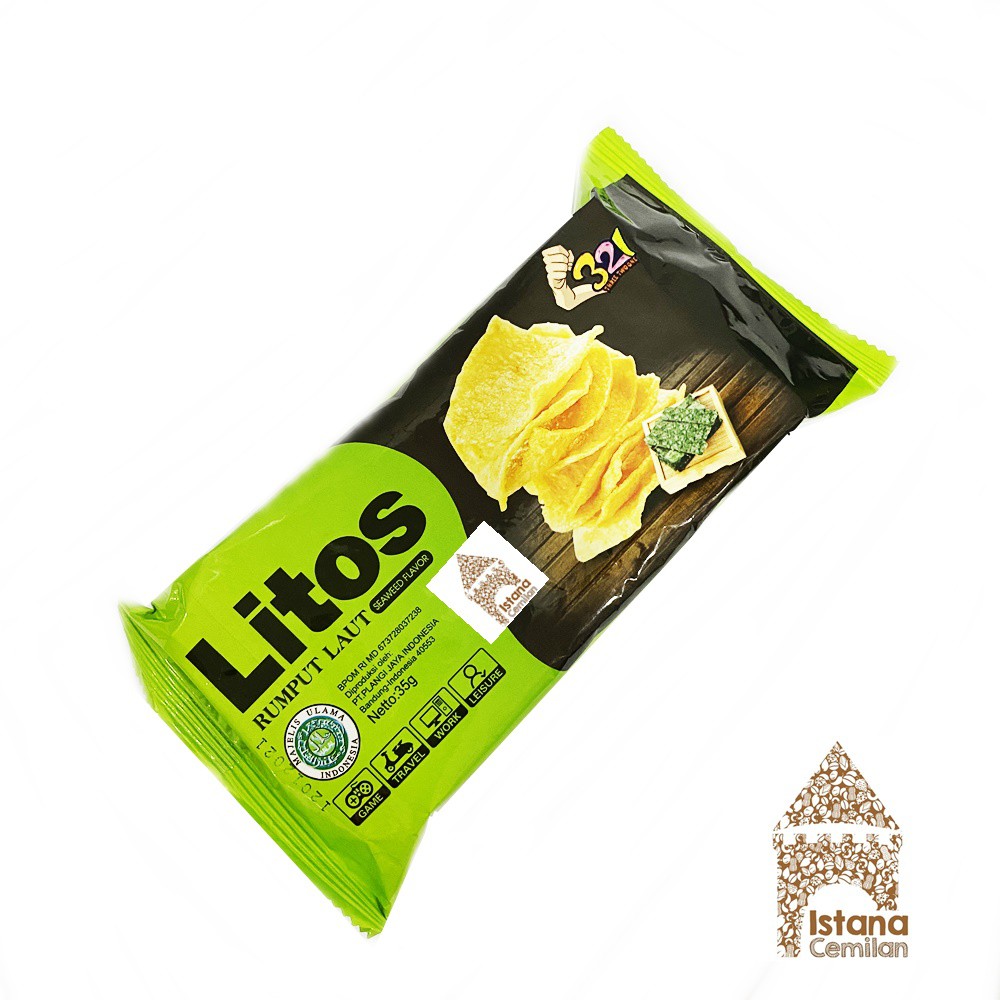 LITOS Snack Rumput Laut / Sapi Panggang / Jagung 35 Gram