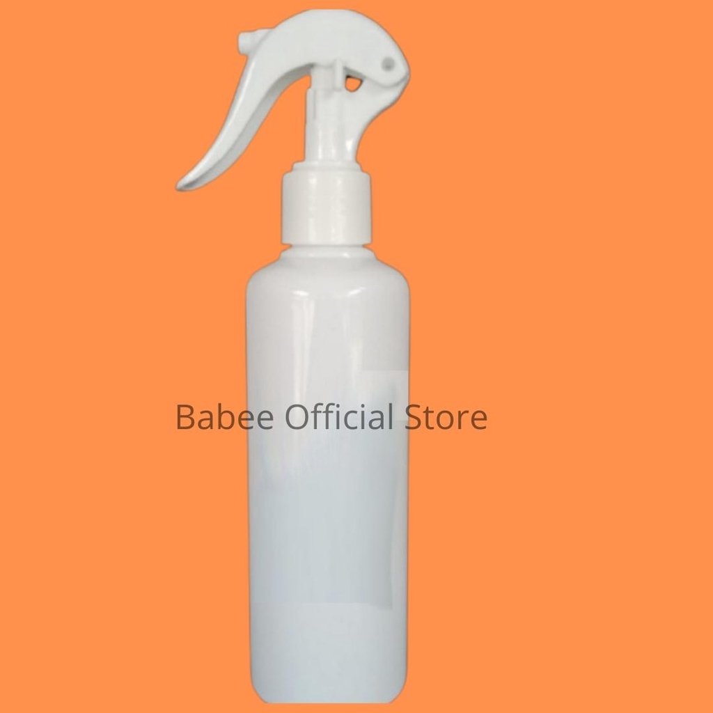 BABEE BOTOL PLASTIK 250ML TRIGGER PUTIH / BOTOL PLASTIK SPRAY 250 ML PUTIH HITAM TEBAL [HARGA GROSIR