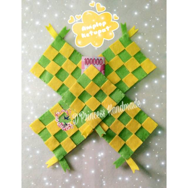 

Amplop lebaran flanel ketupat