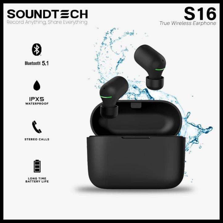 Soundtech S16 Tws Wireless Earphone Bluetooth 5.1 Touch