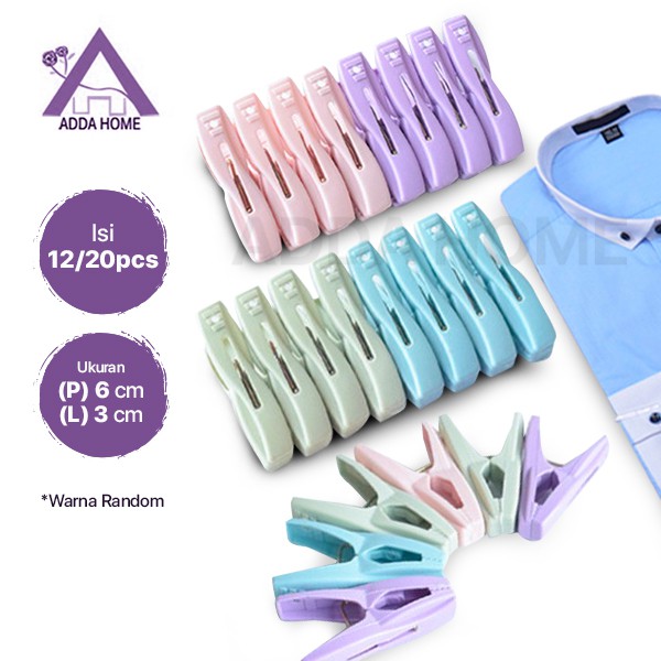 Jepitan Baju Laundry Clips - Isi 12 atau 20pcs