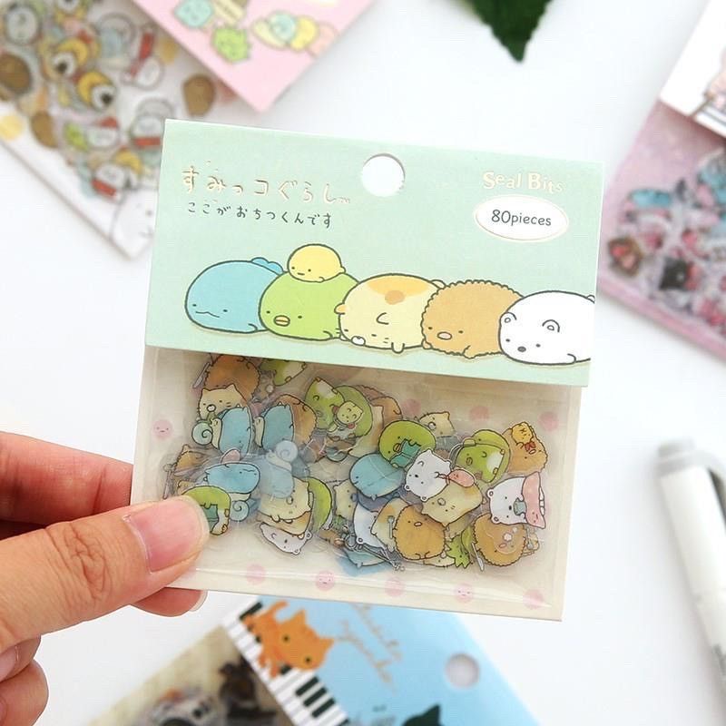 

[riBBon] 80 PCS SUMIKO Sticker Stiker PET Super Mini Set DIY Jurnal Scrapbook Diary Deco