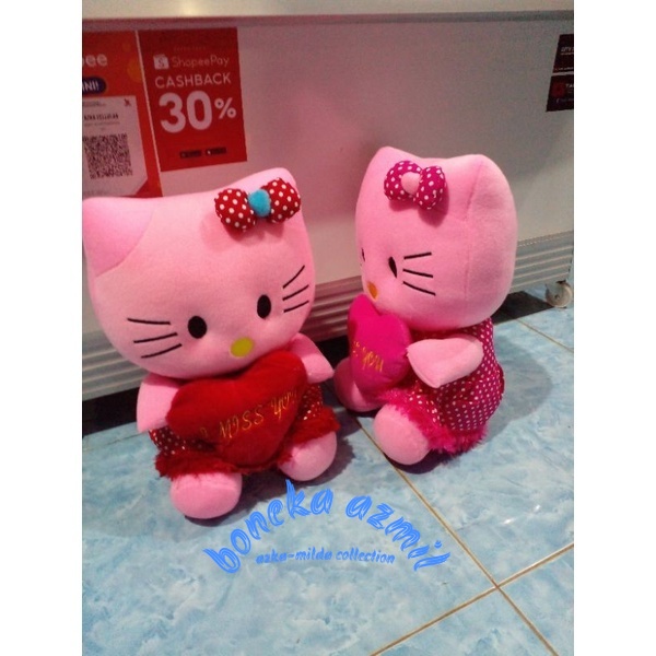 Boneka hello kity size l / love