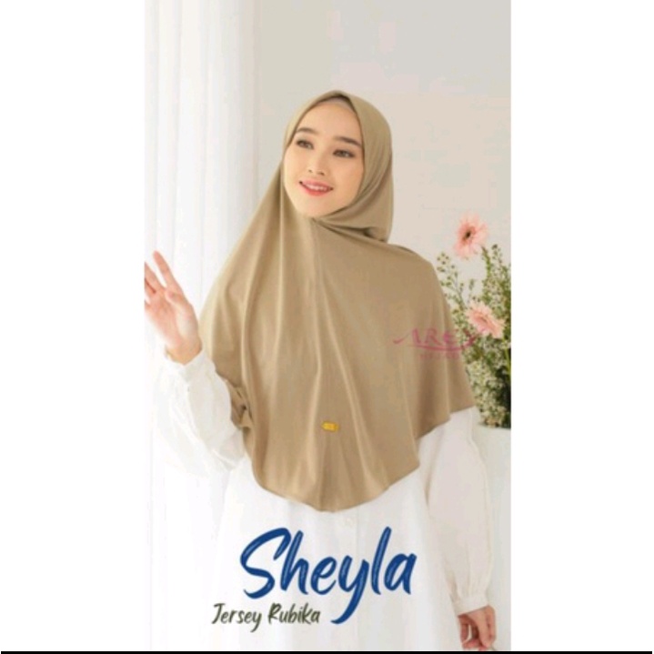 Jilbab Instan Pad Sheyla Bahan Jersey Rubika By Arey