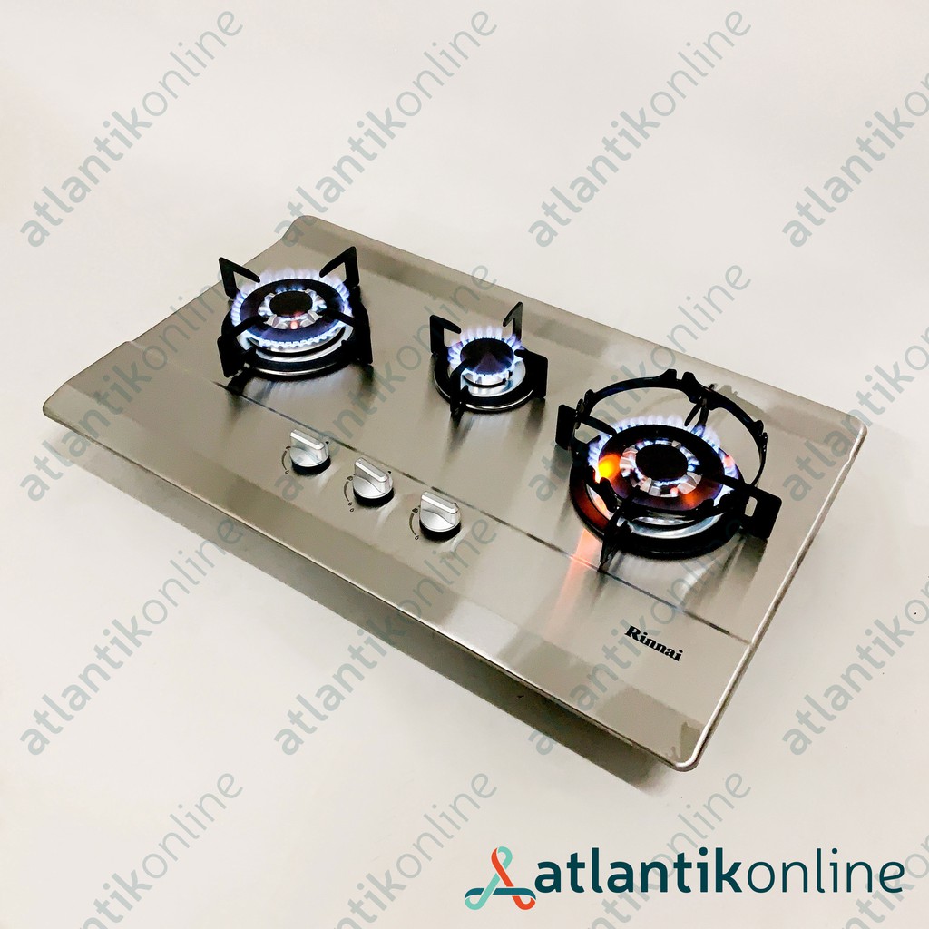 Kompor gas tanam built-in hob 3 tungku RINNAI RB-713N S RB713NS