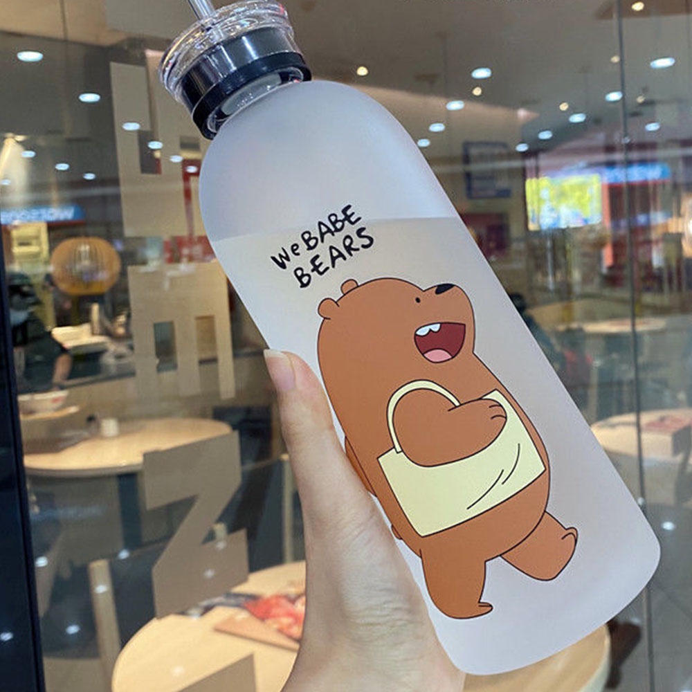 Botol Air Minum Portable Kapasitas Besar Motif Beruang Lucu Gaya Korea Untuk Pria / Wanita