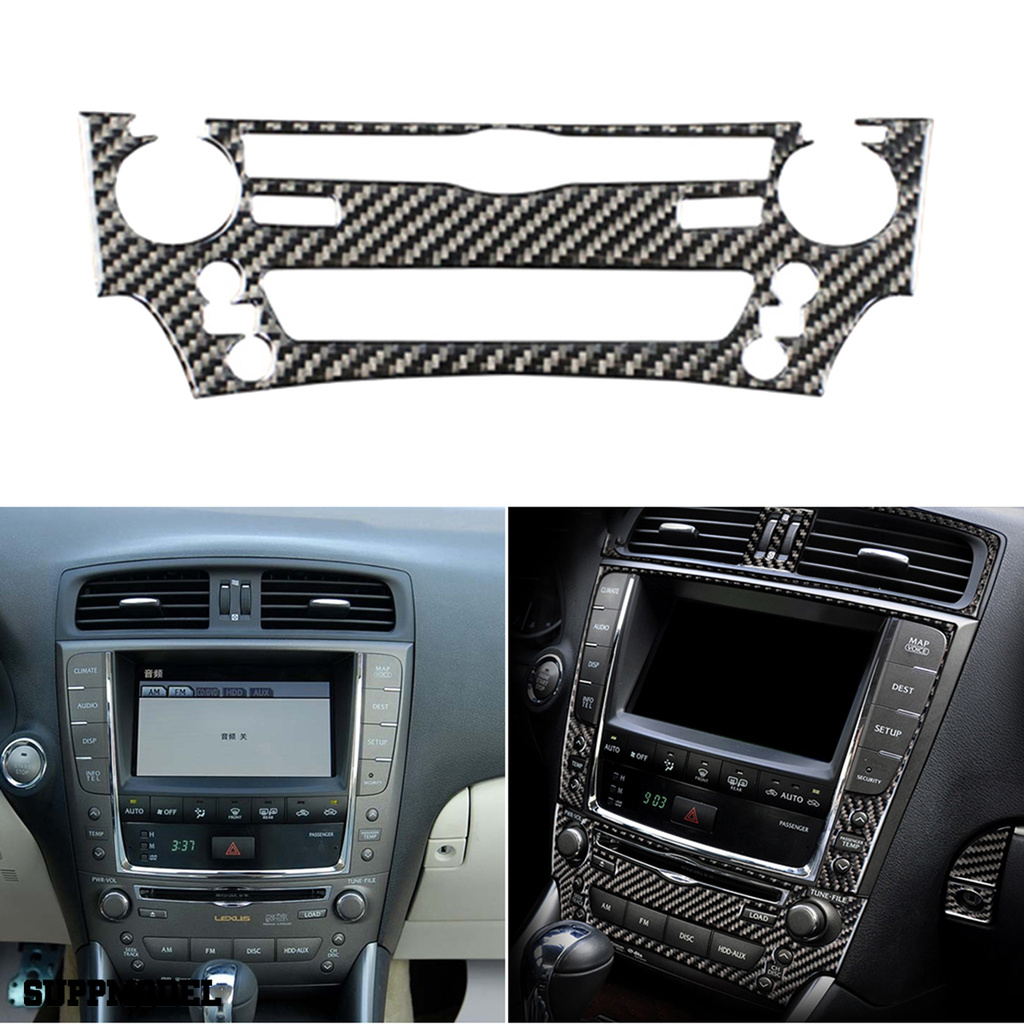 Smodel Stiker Panel Cd Mobil Anti Gores Tekstur Carbon Fiber Untuk Lexus Is250