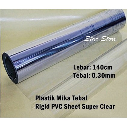 

Plastik Mika Kaku PVC Super Clear Lebar 140cm / Tebal 0.30mm