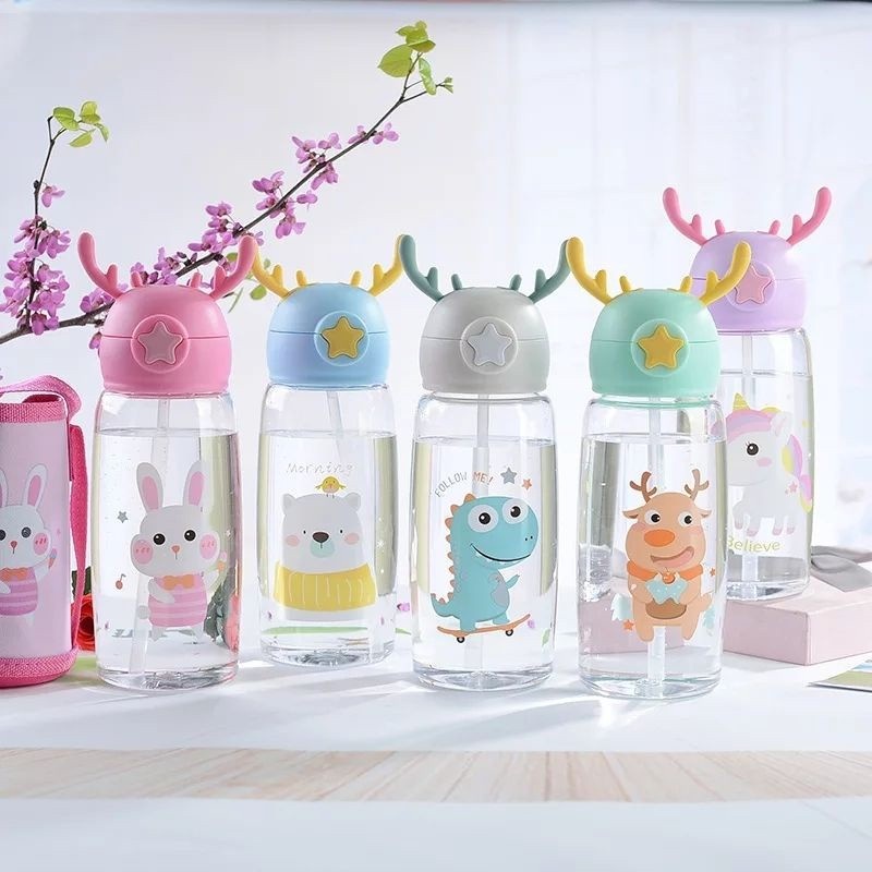 Botol Tanduk Rusa 700 ml - Botol Minum Anak Sekolah Viral Lucu Imut