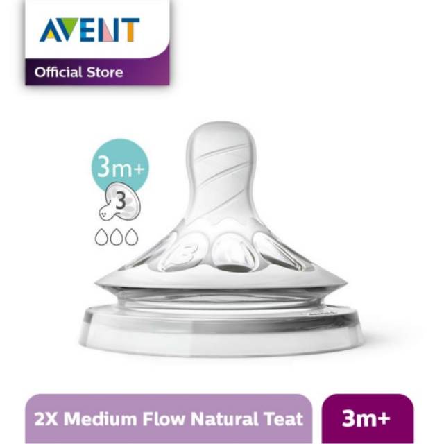 Avent dot Teat nipple 3 M isi 2 SCF653/23/dot 3 bulan