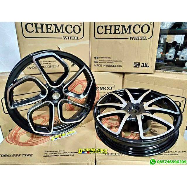 VELG CHEMCO PENTA DAN EVO BLACK KROM NEW MATIC HONDA YAMAHA UK 215 250 RING 14