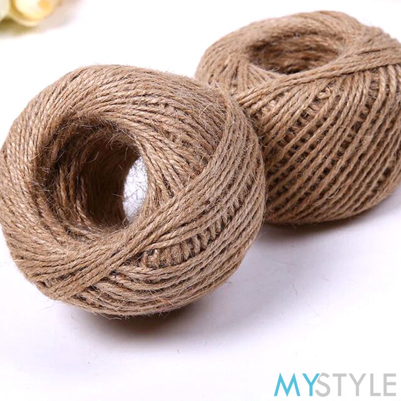 

MYSTYLE TALI KARUNG GONI TALI RAMI (2 MM X 50 METER) TALI JERAMI STRING HANDCRAFT DEKORASI RUSTIC