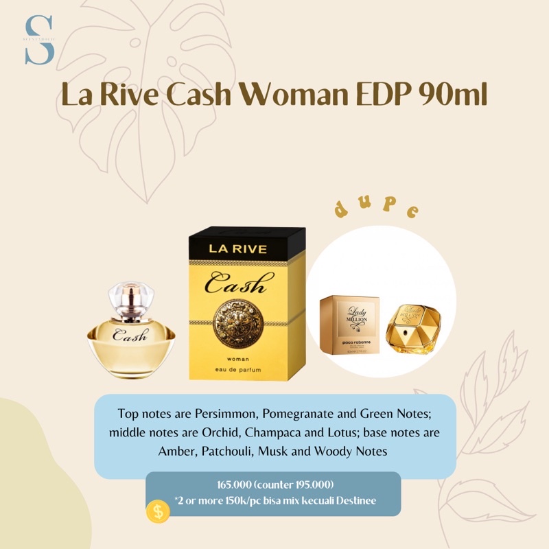 La Rive Cash Woman EDP 90ml | dupe lady million