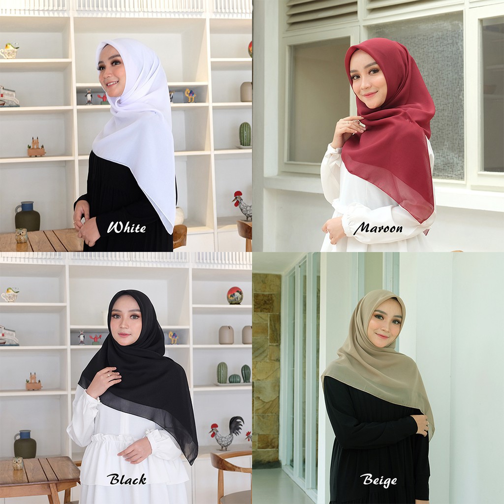 BELLA SQUARE TEPI NECI POLLY COTTON / DAILY HIJAB POLLY COTTON / DOUBLE HYCON