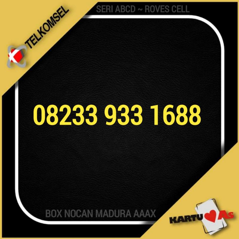 NOMOR CANTIK TELKOMSEL 4G LTE KARTU AS SERI HOKI ILUFA 1688 168 MAKMUR 082339331688 08233 933 1688