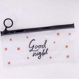 FYGALERY HL0074 Tempat Pensil Transparan Pouch Motif Lucu Serbaguna-Kode E