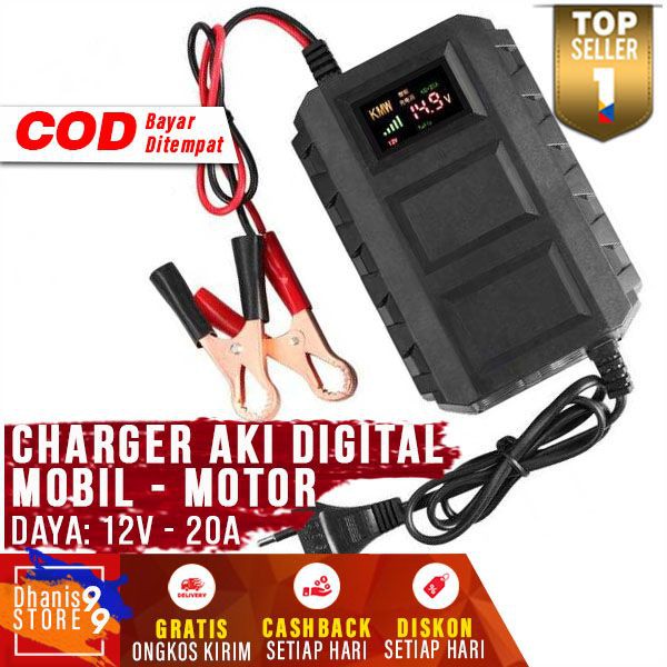 Sikeo Charger Aki Mobil TC 05 Lead Acid Smart Battery Charger 12V20A Alat Untuk Mengisi Baterai Accu