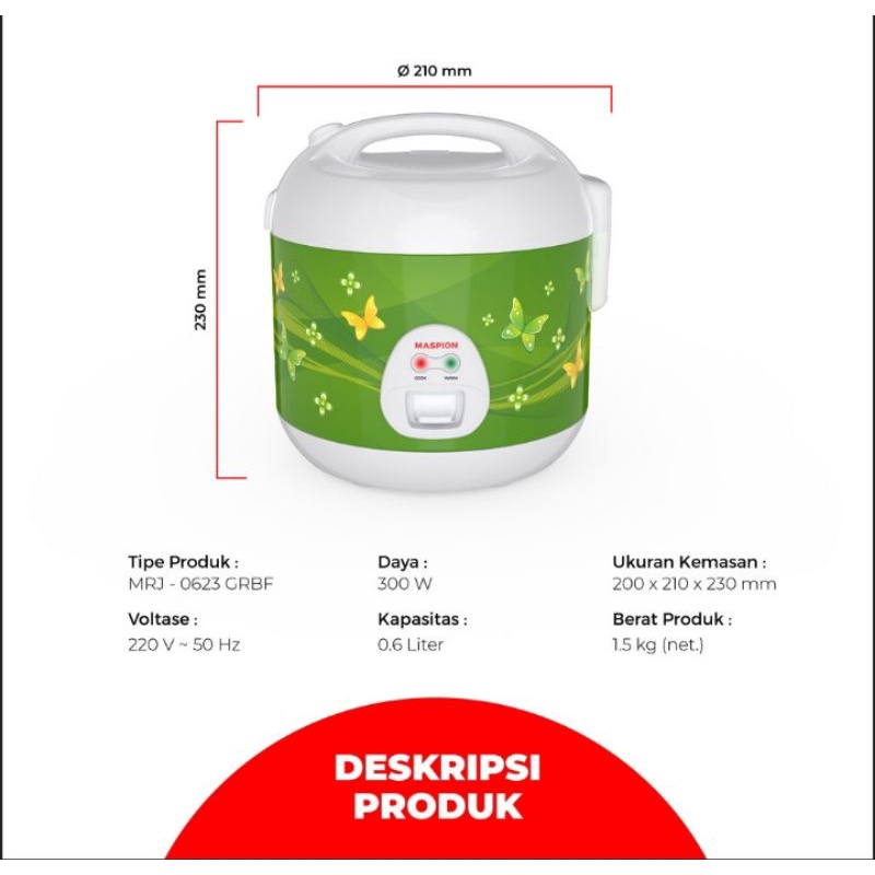 Maspion Magic com 0.6 lt 0623 grbf