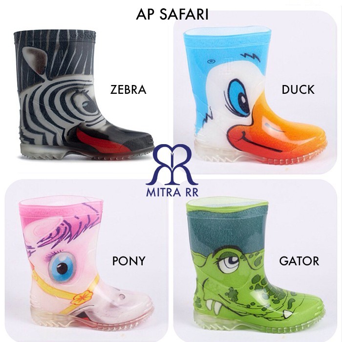 Mitrarr Sepatu Boot Anak AP BOOTS Kids Safari Terbaru | AP SAFARI Kid Karakter Sepatu Anak 1-6 tahun