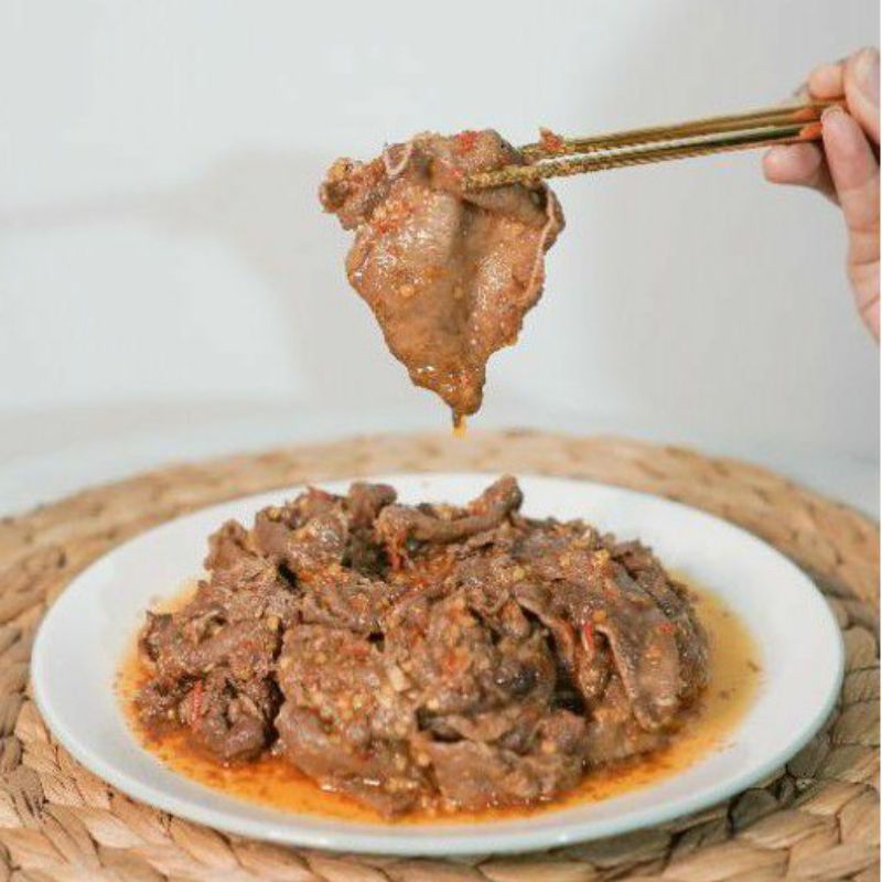 

oseng mercon lidah sapi 500gr
