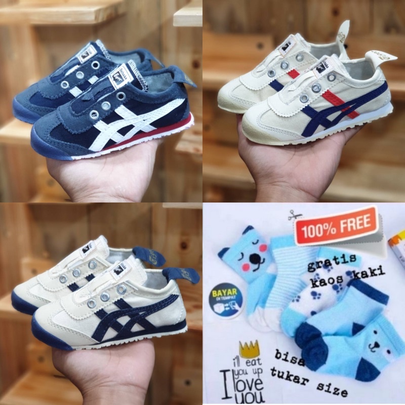 sepatu anak laki laki perempuan slip on tanpa tali umur 1 tahun fashion anak import