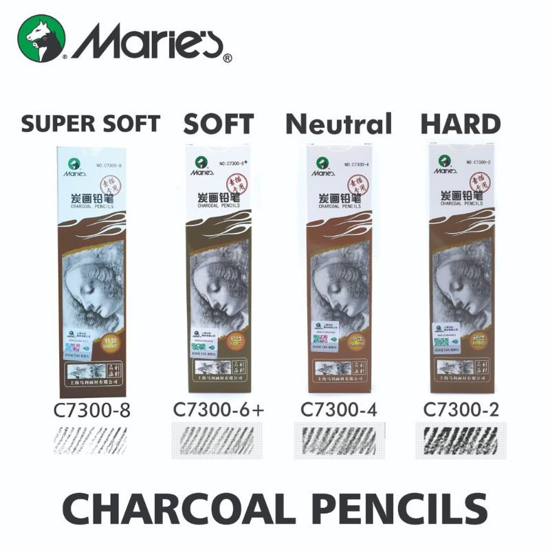 

Pensil Charcoal Maries C7300 Hard / Neutral / Soft / Super Soft