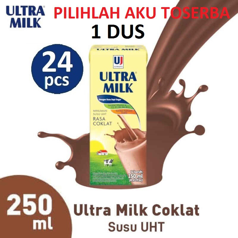 Susu Ultra Coklat (Cokelat) - 250 ml - (1 DUS ISI 24)