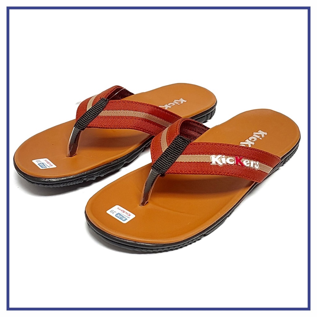 Sandal Japit Pria Kickers Coklat Tan - JPC