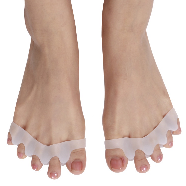 1 Pair Silicone Toe Separator Hallux Valgus Bunion Splint Separator Korektor Jari Kaki  Bunion Pemisah Jari Foot