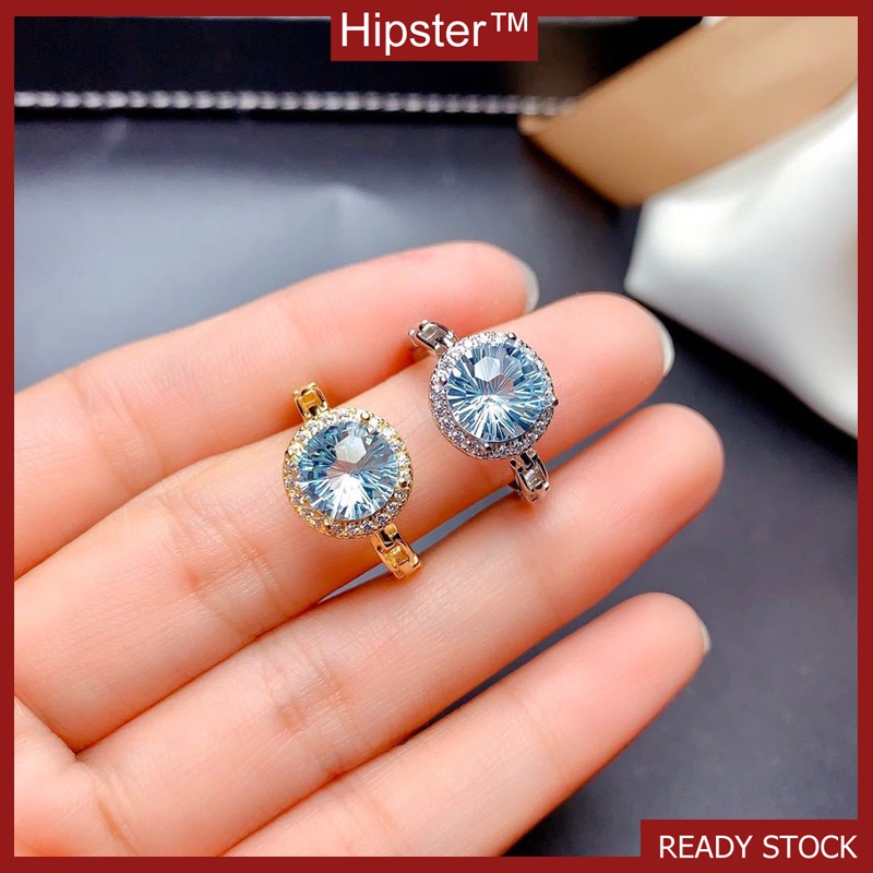 Fashion Natural Blue Topaz Ring