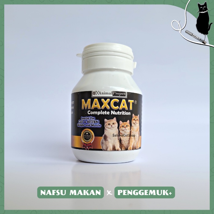 Vitamin Kucing MAXCAT Nafsu Makan Kucing Kurus dan Penggemuk, Gembul, Gemuk, Cegah Bulu Rontok Kucin