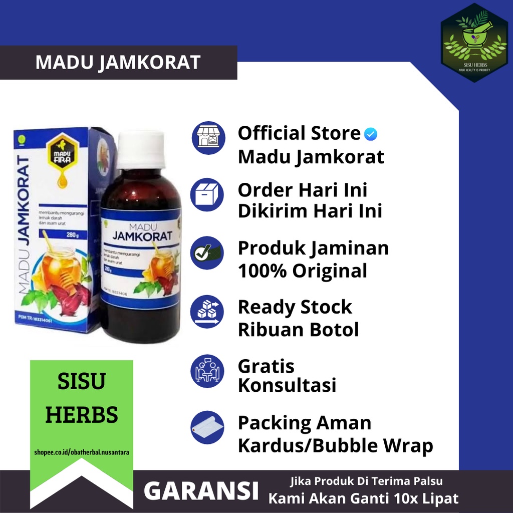 JAMKORAT Madu JAMKORAT JAM KORAT Original Turunkan Kolestrol Tinggi Asam Urat Anti Radang Mengurangi Rasa Nyeri Lemak Darah Perlancar Bab Peredaran Darah Mengatasi Nyeri Sendi Dan Pembengkakan Otot TrigiseridaTekanan Darah Tinggi Kesehatan Tubuh Hdl Ldl