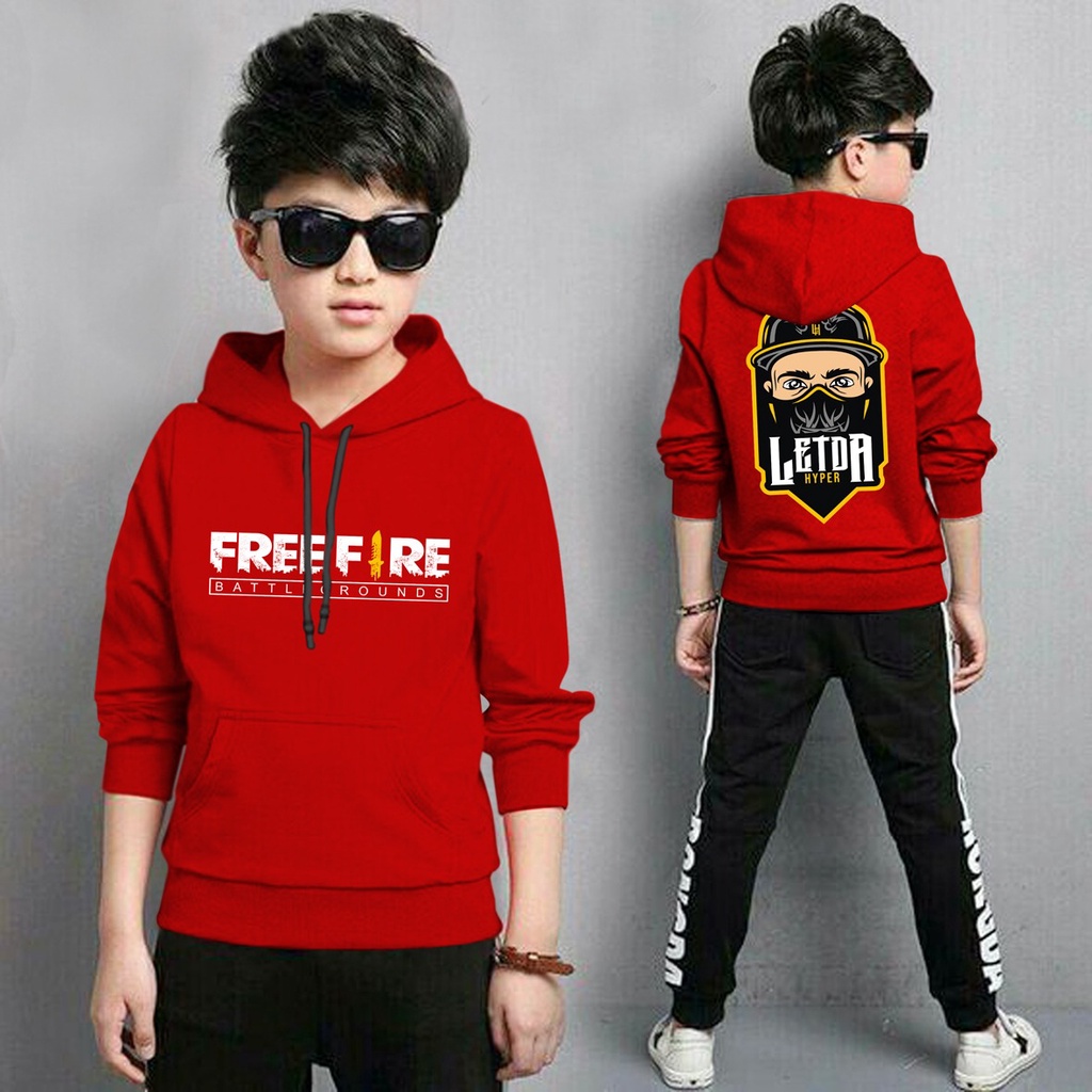 Jaket Anak Laki Laki/Jaket Anak Terbaru/Hoodie Anak Letda Anak Gaming Bahan Fleece Tebal 4-11 TAHUN