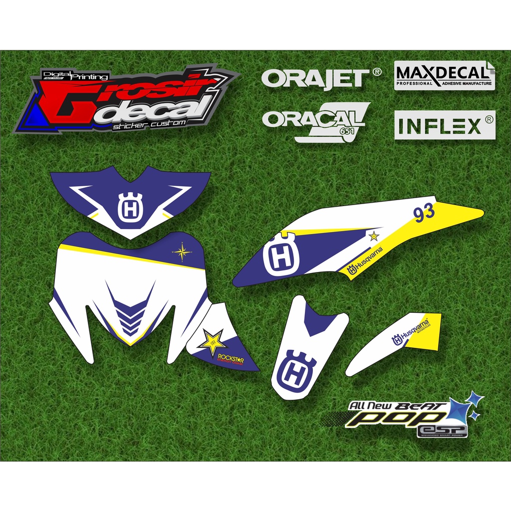 Decal Sticker BEAT POP putih Dekal stiker BEAT POP fullbody