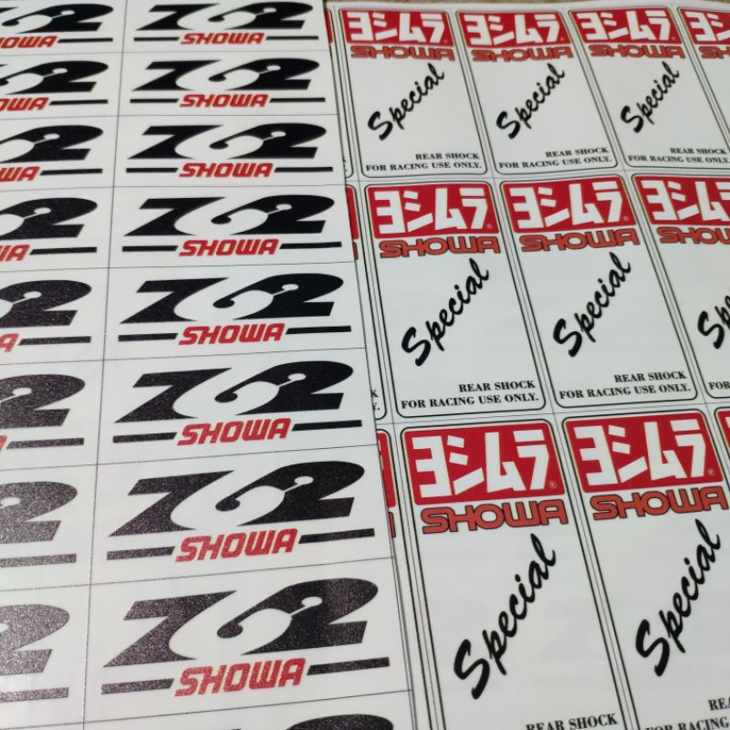 Sticker showa Z62 dan sticker showa yoshimura bahan transparan