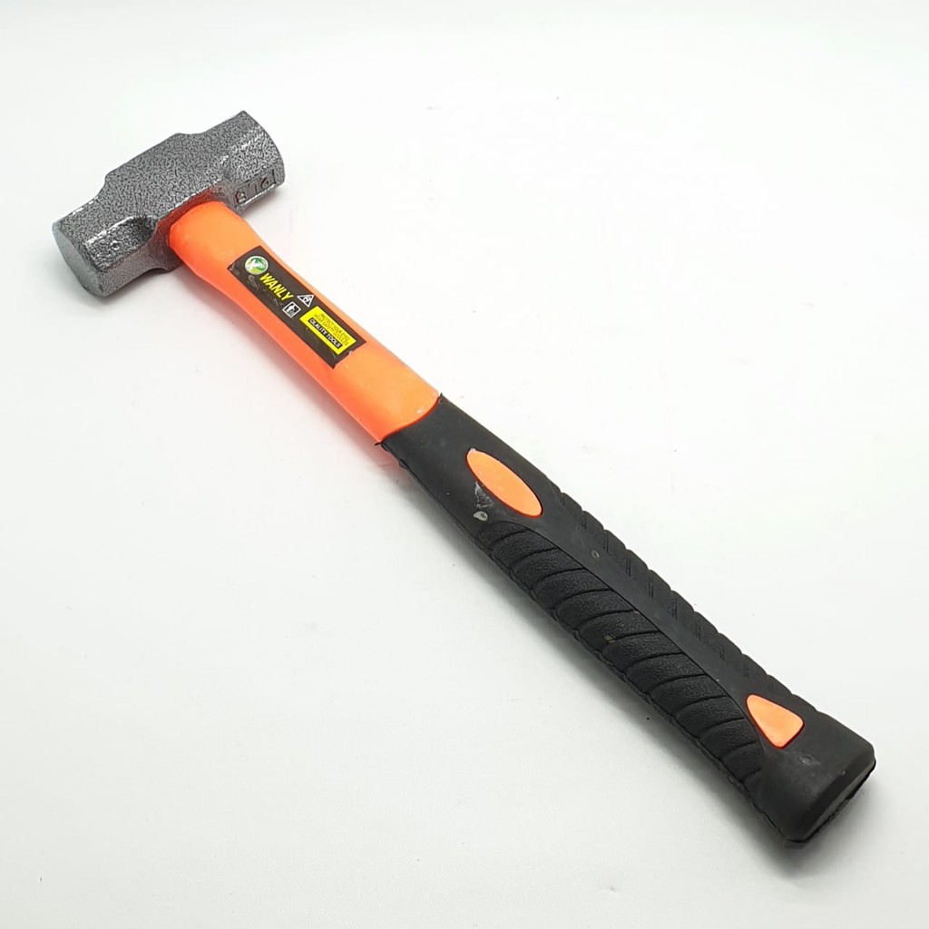 WL Palu Batu Gagang Fiber Kombinasi Karet 2LB (Pjg 30cm / 3,2cm x 3,3cm x 8,6cm)