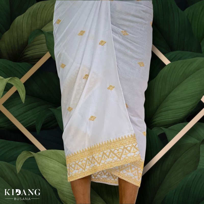 Saput Bordir Pria Dewasa | Semi Songket (PUTIH)