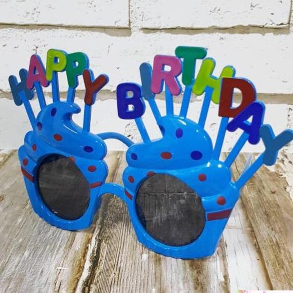 Kacamata Kreatif Lucu Tulisan Happy Birthday Untuk Properti Foto Pesta Ulang Tahun Anak