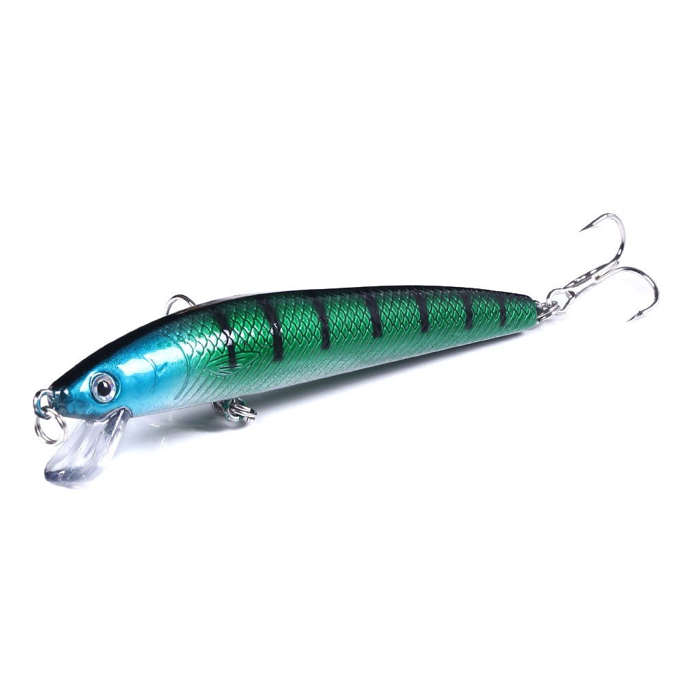 Hengjia 1pc Umpan Pancing Minnow Fishing Lures Tiruan Bentuk Ikan Bermata 3D 9.5cm / 8.2g Floating Bait Bahan Plastik Keras Fishing Tackle