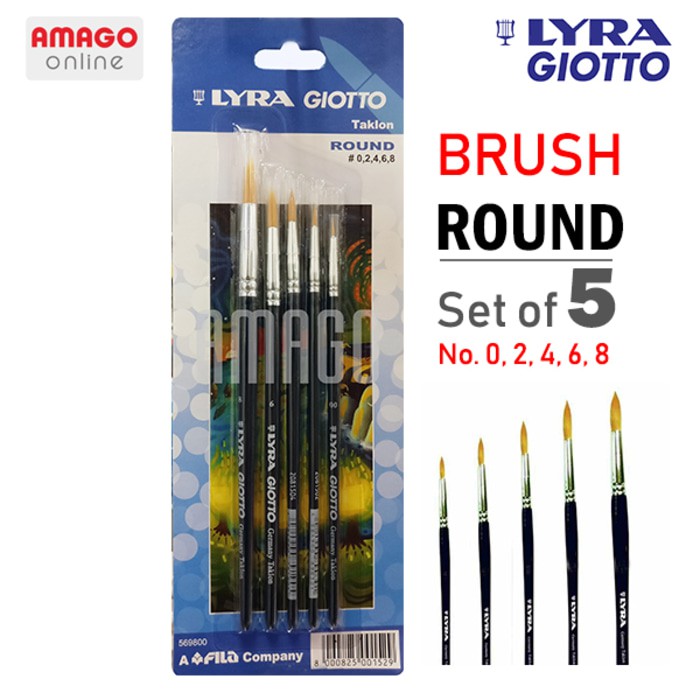 LYRA Brush Set - Round - 00, 02, 04, 06, 08 - Blue Label - 569800