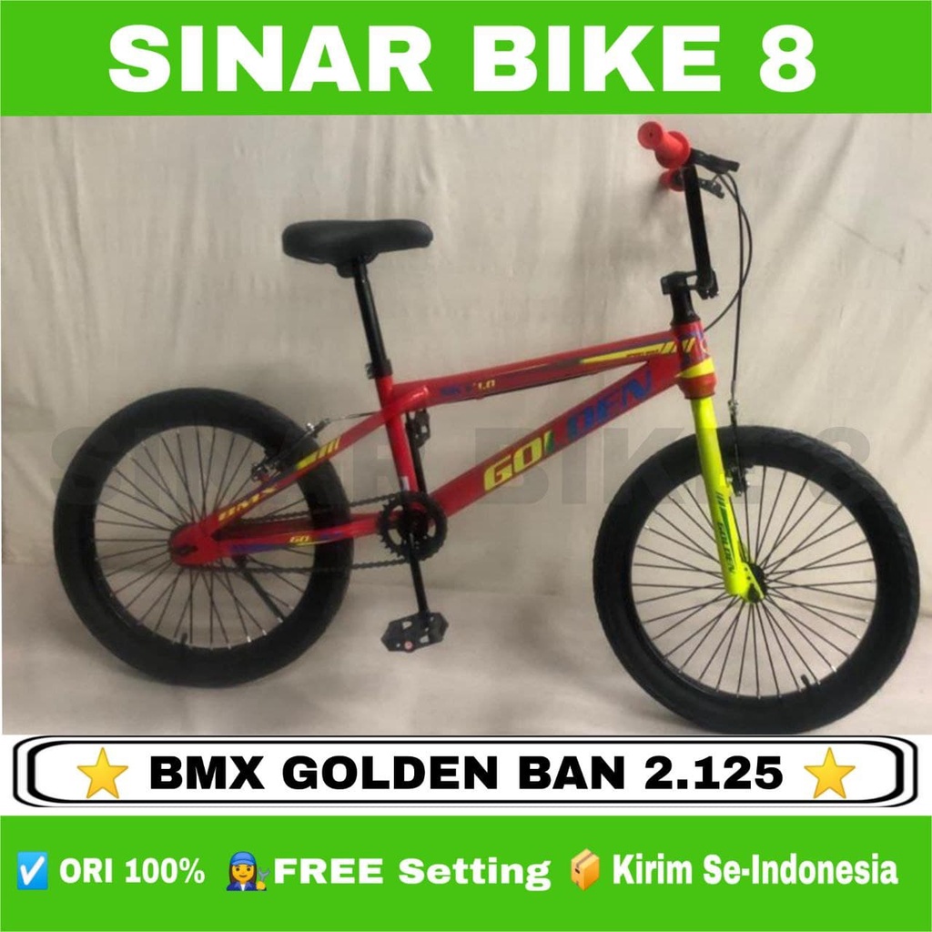 Sepeda Anak Laki 20 Inch BMX GOLDEN Ukuran  Ban 2.125