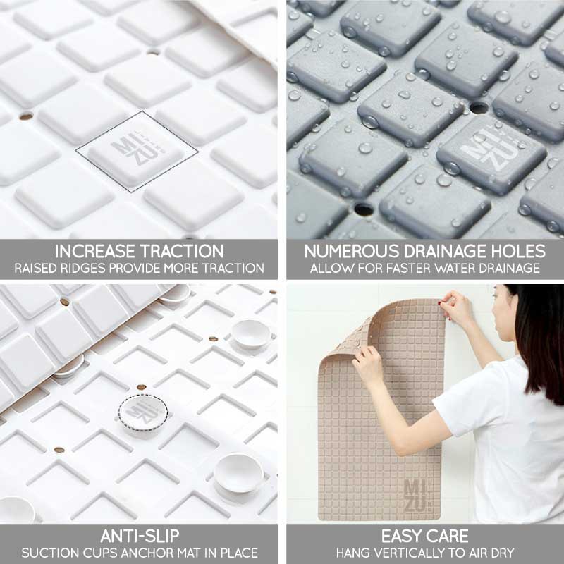 SUDOKU PVC Bathroom Mat Shower Bath Anti Slip Mat Keset Kamar Mandi PVC Penghisap Suction Cup 40x70