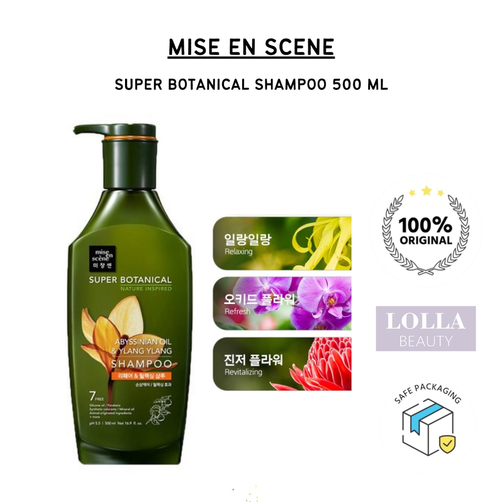 MISE EN SCENE- Super Botanical Abyssinian oil  Ylang Ylang Shampoo  500 ml