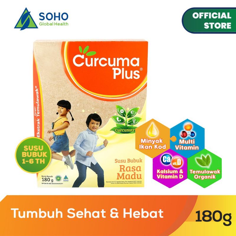 

curcuma plus susu bubuk anak (1-6 th) madu 180gr