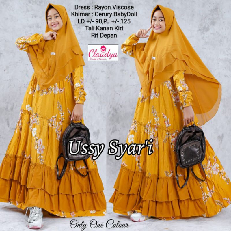 USSY SYARI/USSY SYARI BY CLAUDYA/DRESS REMAJA/DRESS SYARI REMAJA/GAMI REMAJA/GAMIS SYARI REMAJA