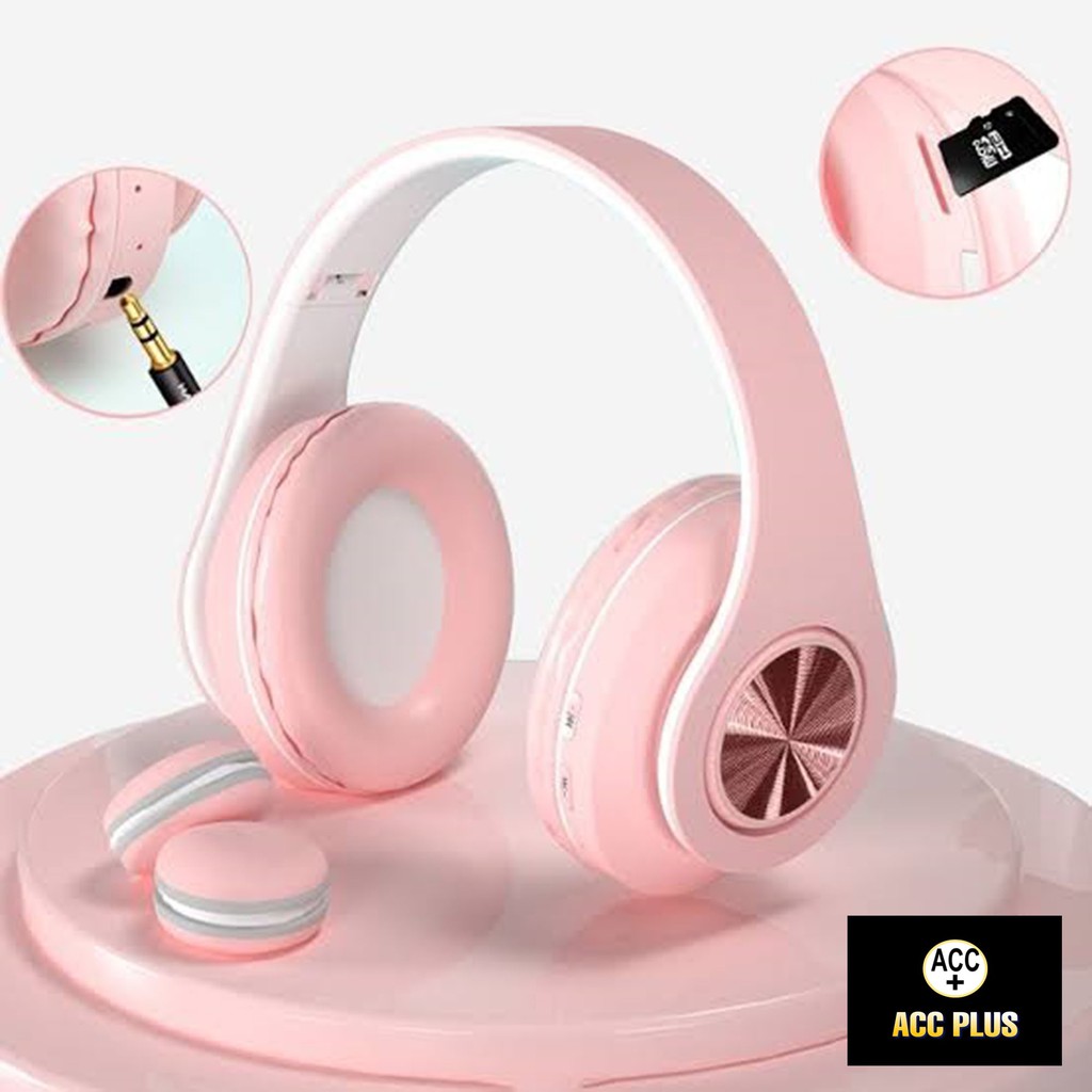 HEADPHONE BANDO MACARON WIRELESS BLUETOOTH EXTRA BASS P33