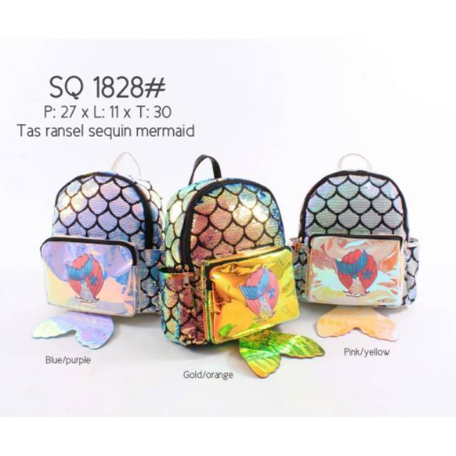 TAS SEQUIN FLIP BACKPACK RANSEL MERMAID